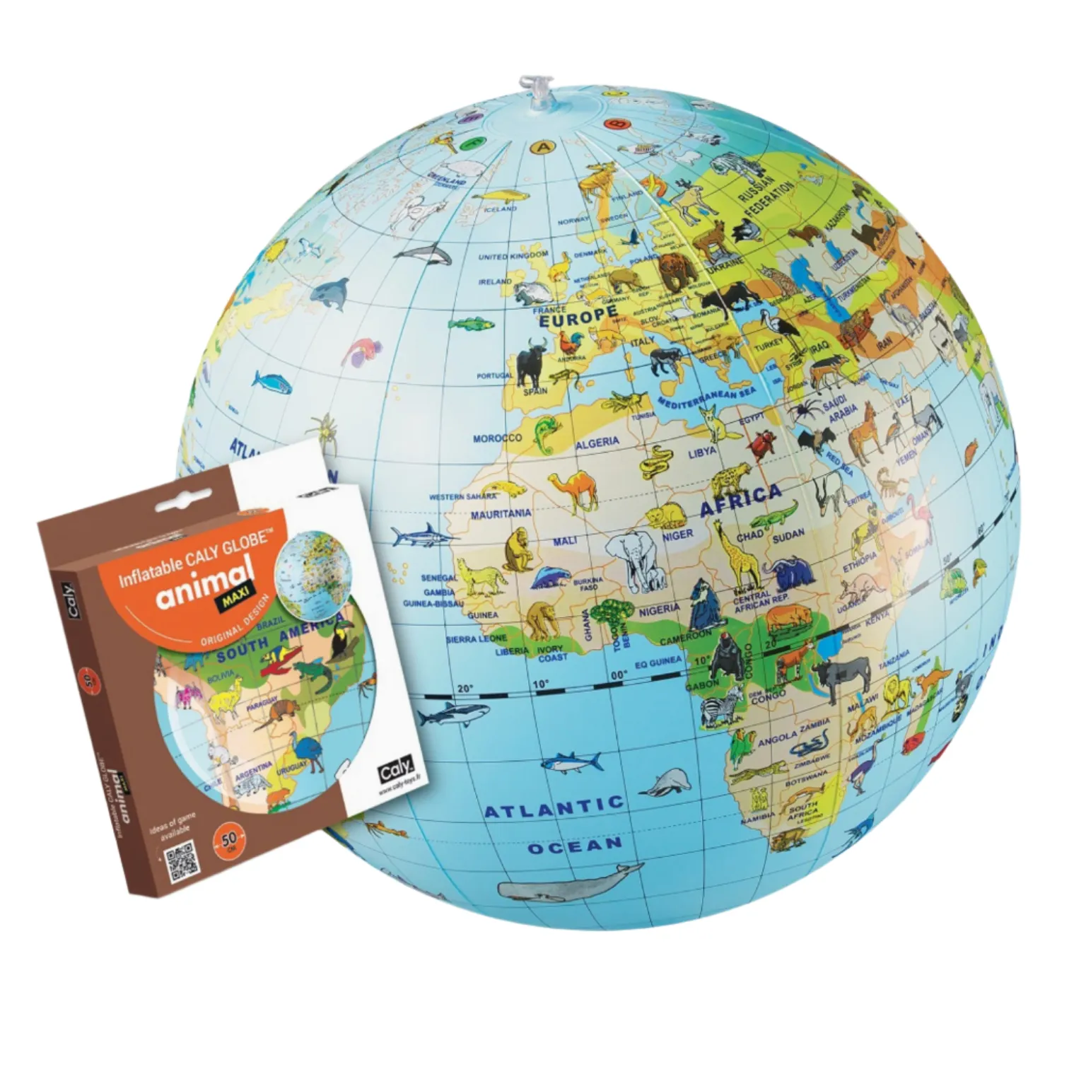 ANIMAL INFLATIBLE GLOBE - 20"