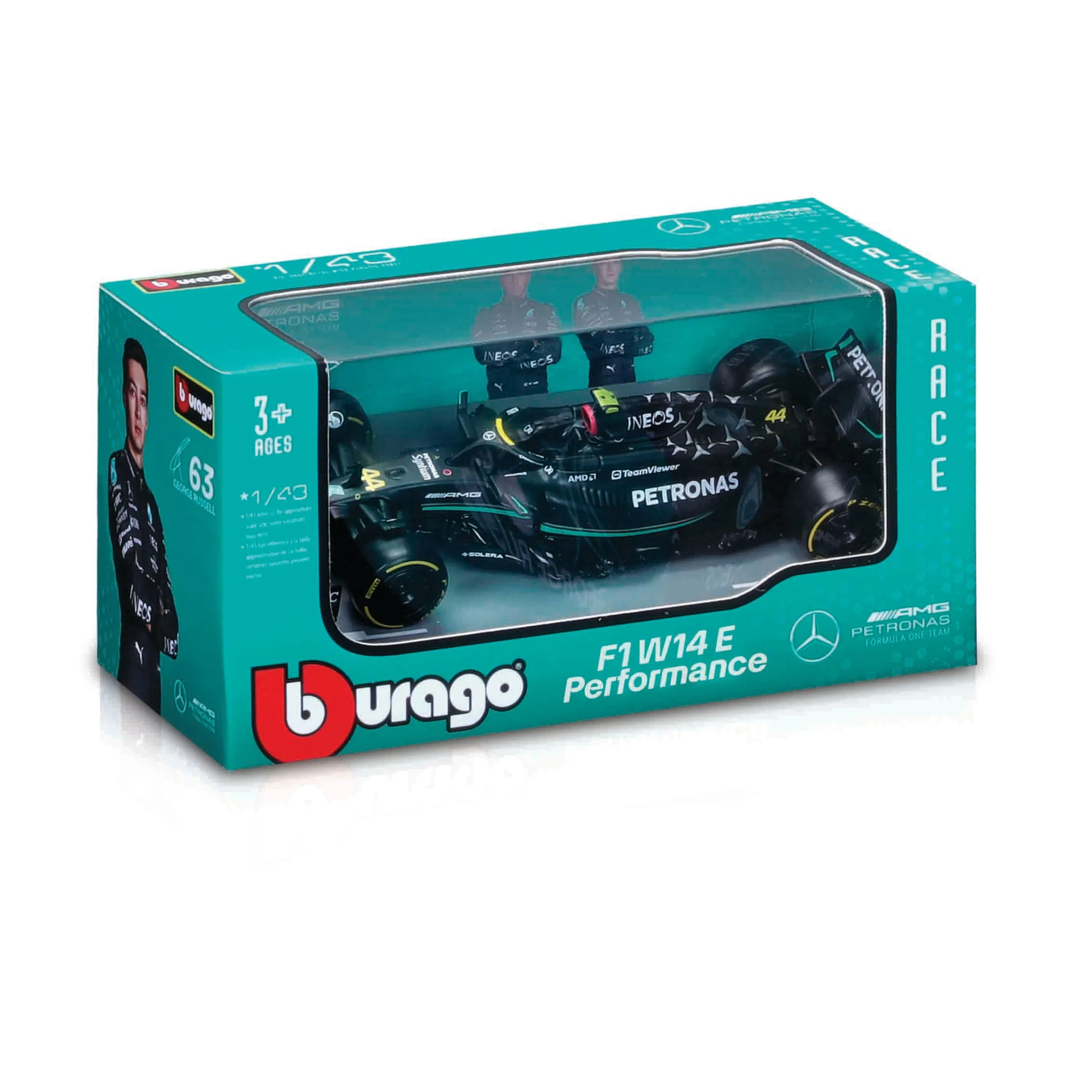 Bburago 1:43 F1 Mercedes 2023 #63 Russell