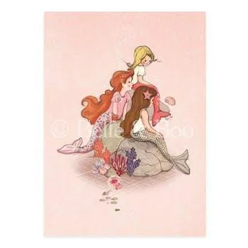 Belle and Boo Post Cards: Mermaid Rock
