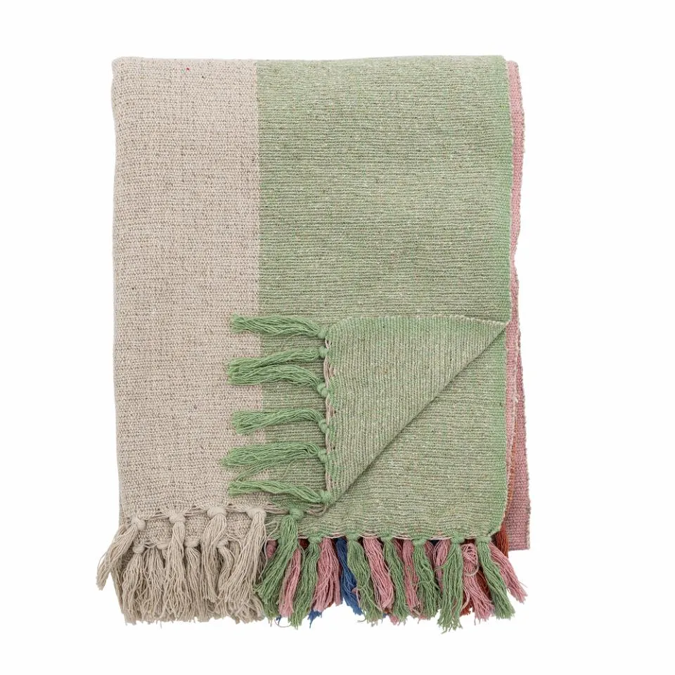 Bloomingville: Kitta Throw, Pink / Green