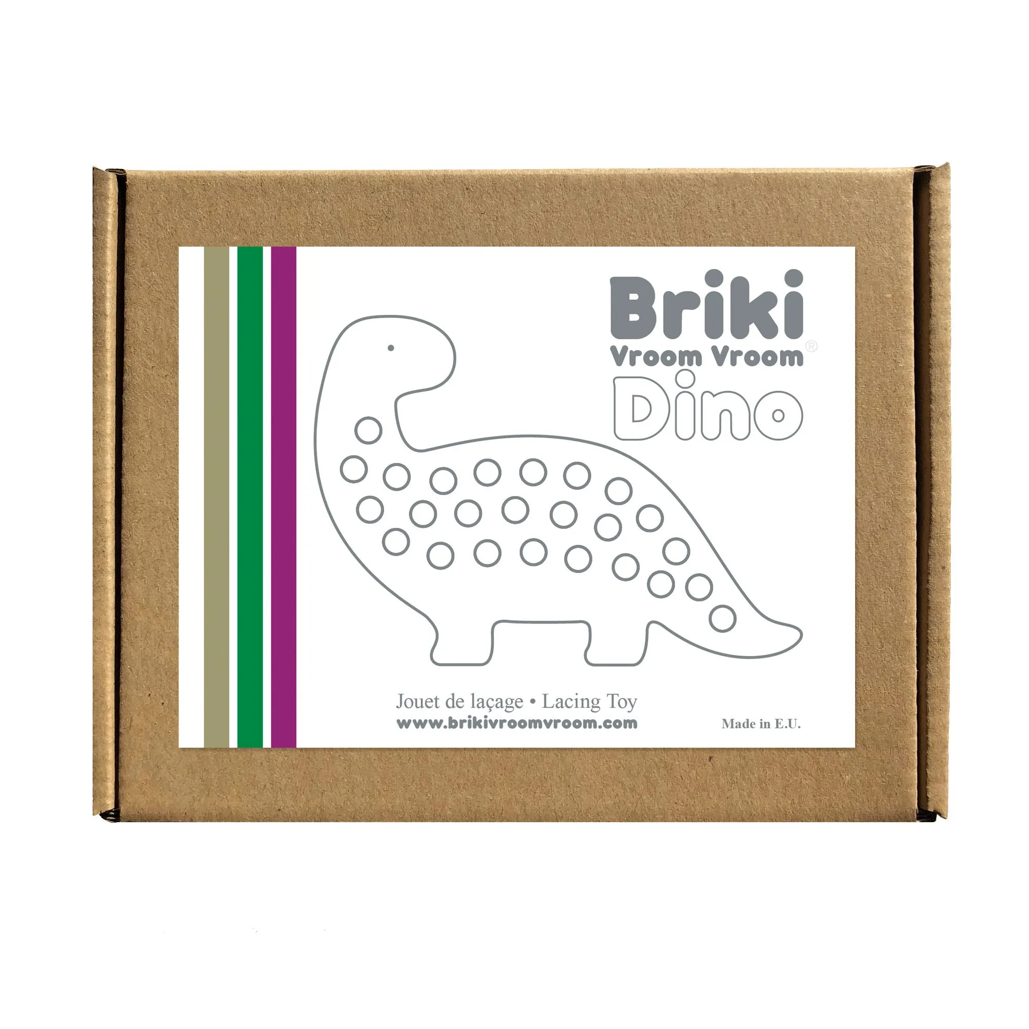 Briki Vroom Vroom Maple Lacing Toy Dino