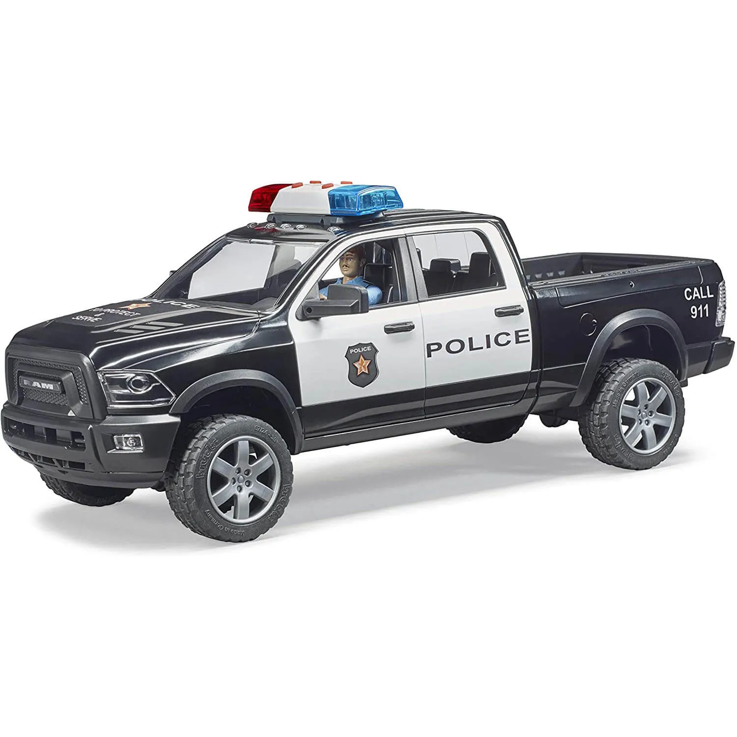 Bruder Pro Series Dodge RAM Police Vegucke with Policeman