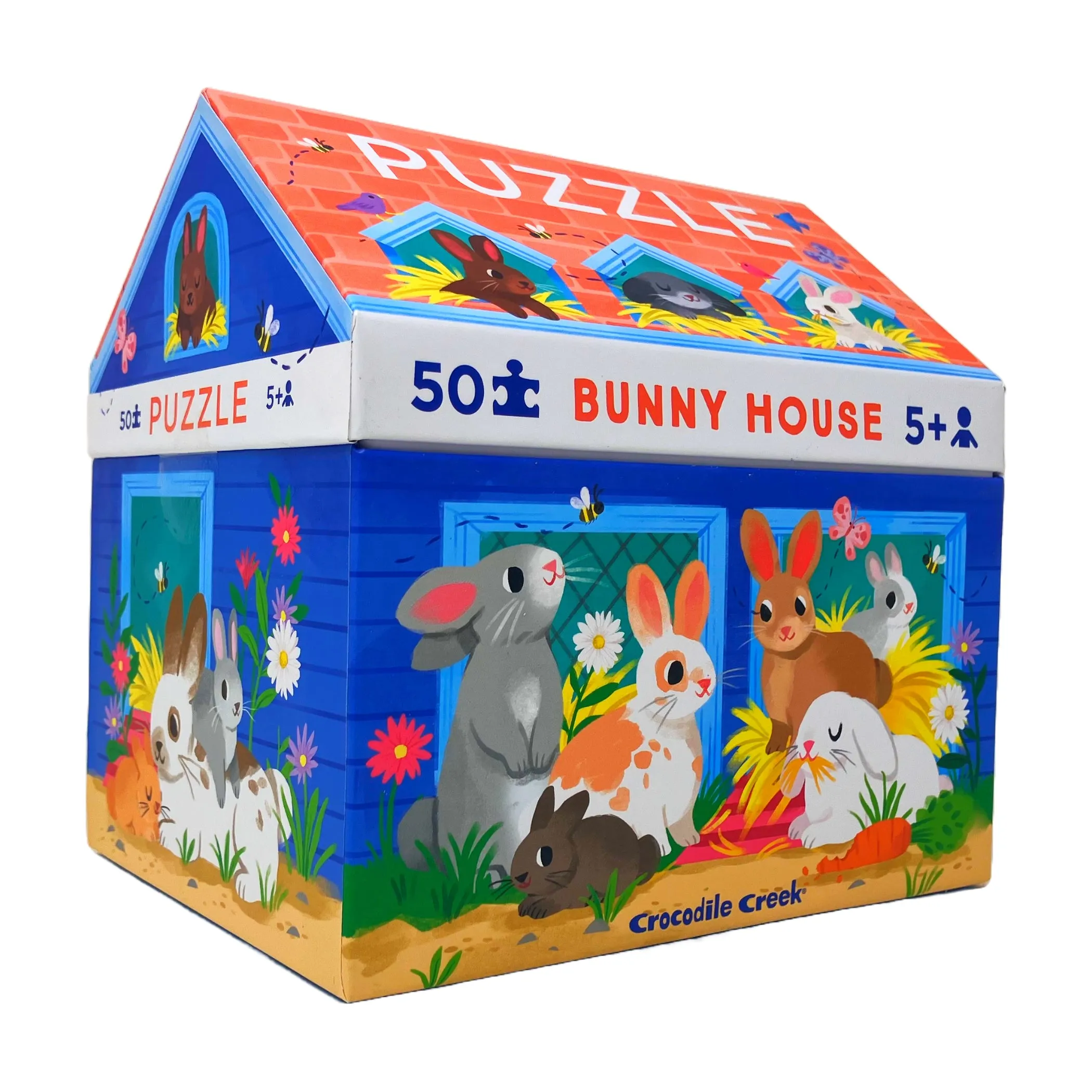 Bunny House Puzzle - Whimsical 50 pc Jigsaw