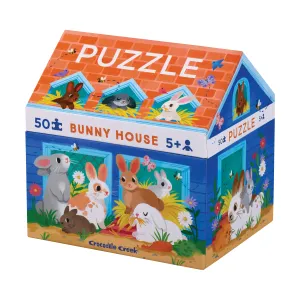 Bunny House Puzzle - Whimsical 50 pc Jigsaw