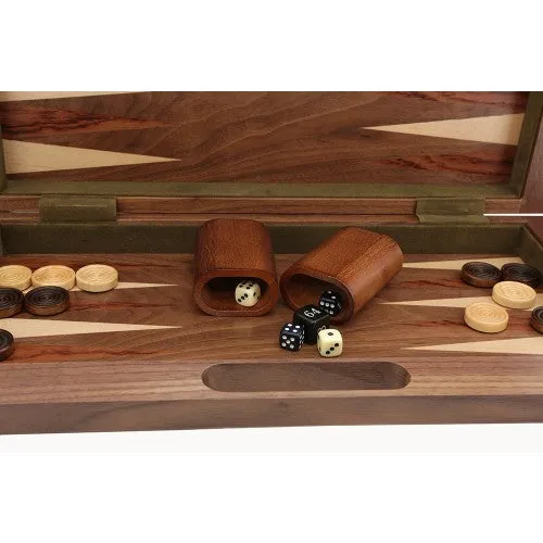 Chess/Checkers/Backgammon - Folding Walnut - 16"