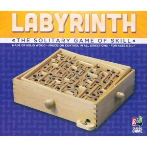 Classic Wooden Labyrinth Maze Skill Game