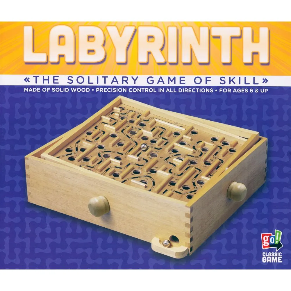 Classic Wooden Labyrinth Maze Skill Game