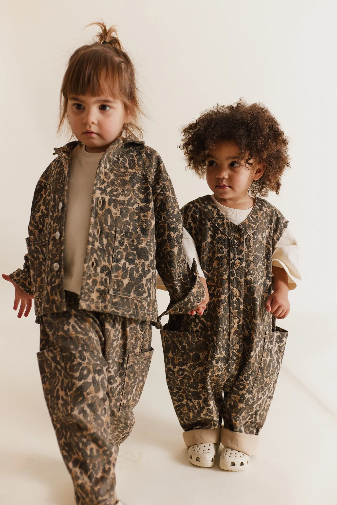Claude & Co: Wren Leopard Print Sleeveless Overalls