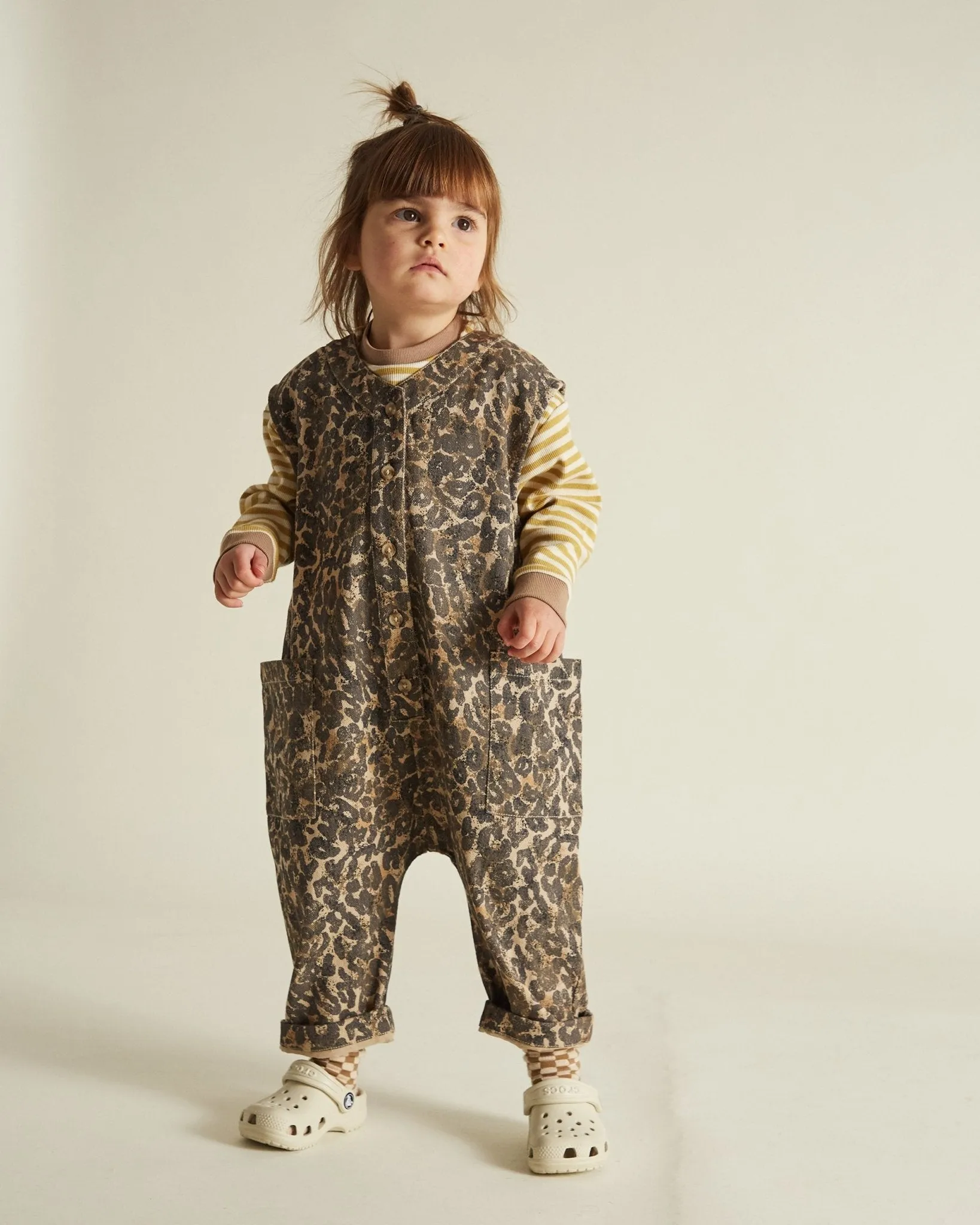 Claude & Co: Wren Leopard Print Sleeveless Overalls