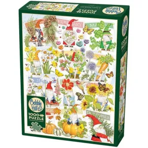 Cobble Hill Happy Gnome Life Calendar Collage Jigsaw Puzzle - 1000 pc