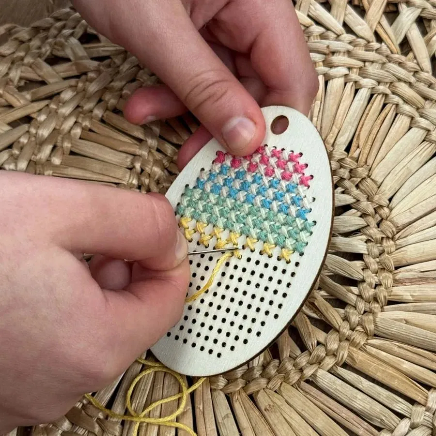 Cotton Twist: DIY Stitched Egg Decoration