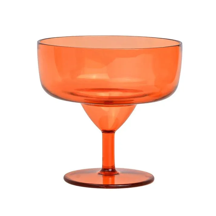 Designworks: The Rue Margarita Glass - Set of 4 - Orange