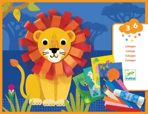 Djeco: Collage Kit - Animals With Small