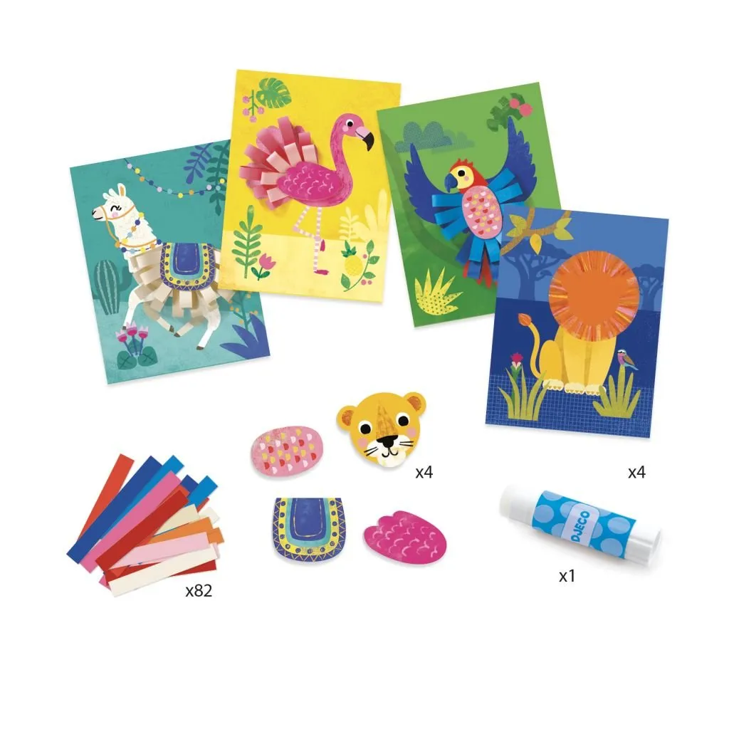Djeco: Collage Kit - Animals With Small