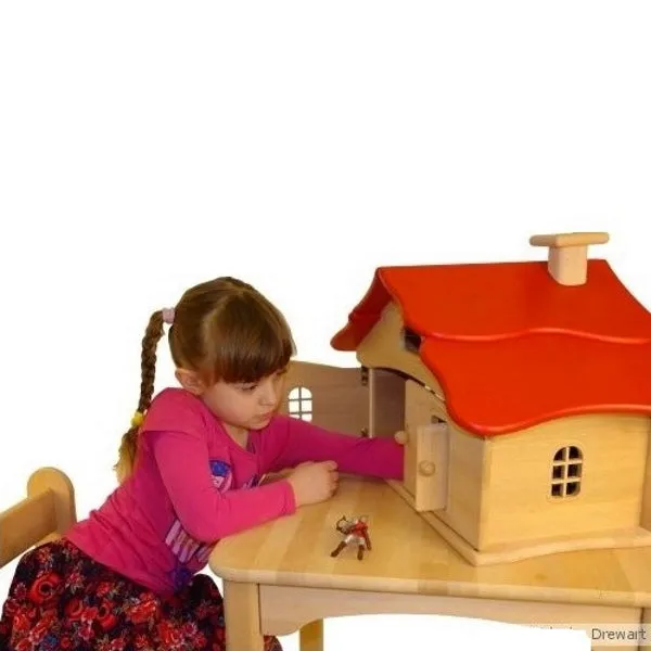 Drewart | Witch's House Red Roof | Wooden Doll House