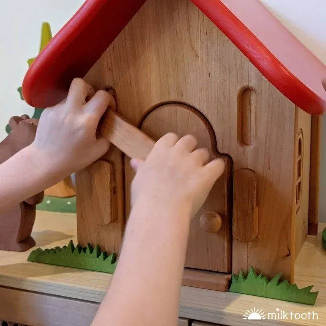 Drewart | Witch's Shed Red Roof | Wooden Doll House