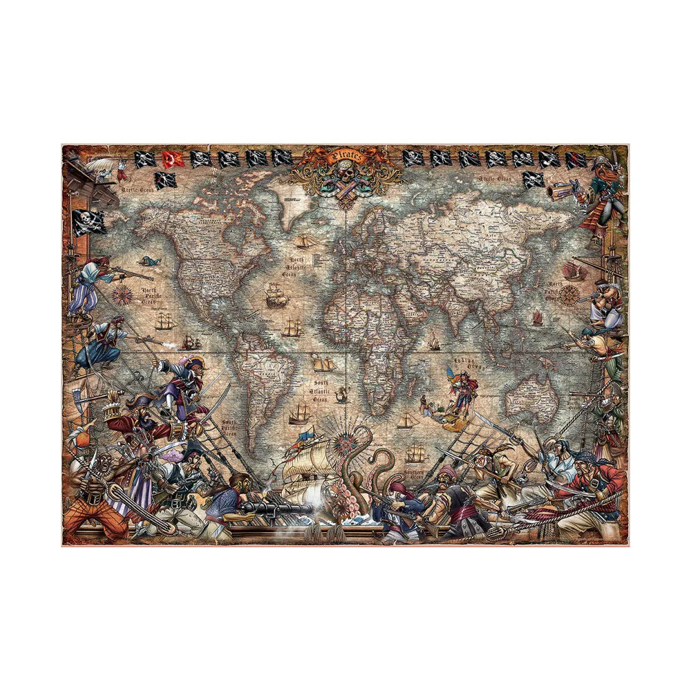 Educa Pirates Map Jigsaw Puzzle - 2000 pc
