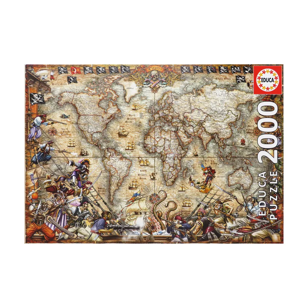 Educa Pirates Map Jigsaw Puzzle - 2000 pc