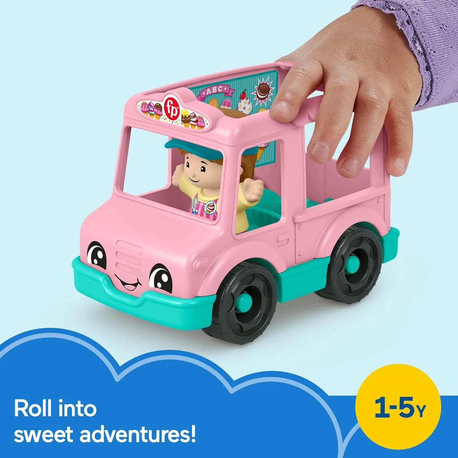 Fisher-Price Little People Ice Cream Truck Push-Along Vehicle