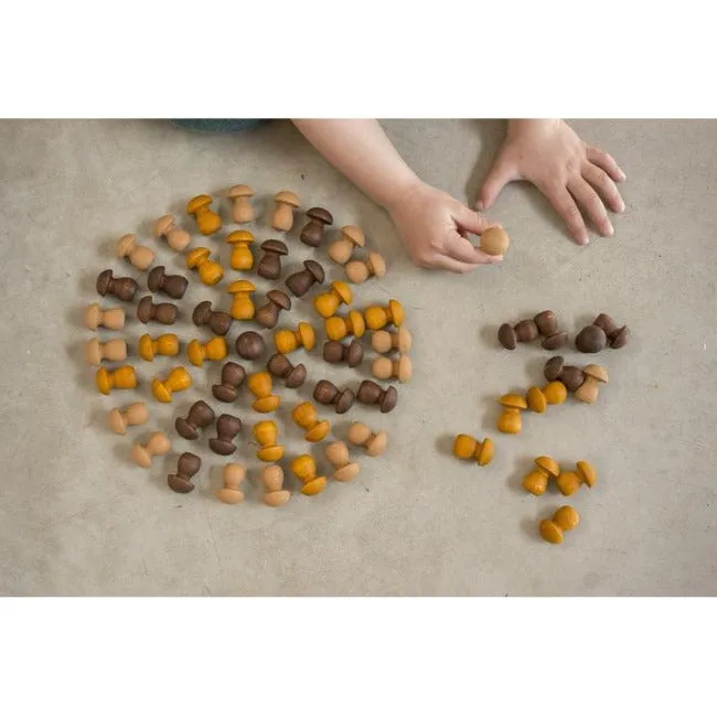 Grapat | Mandala | Little Brown Mushrooms 36 Pieces