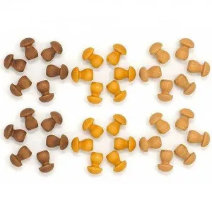 Grapat | Mandala | Little Brown Mushrooms 36 Pieces