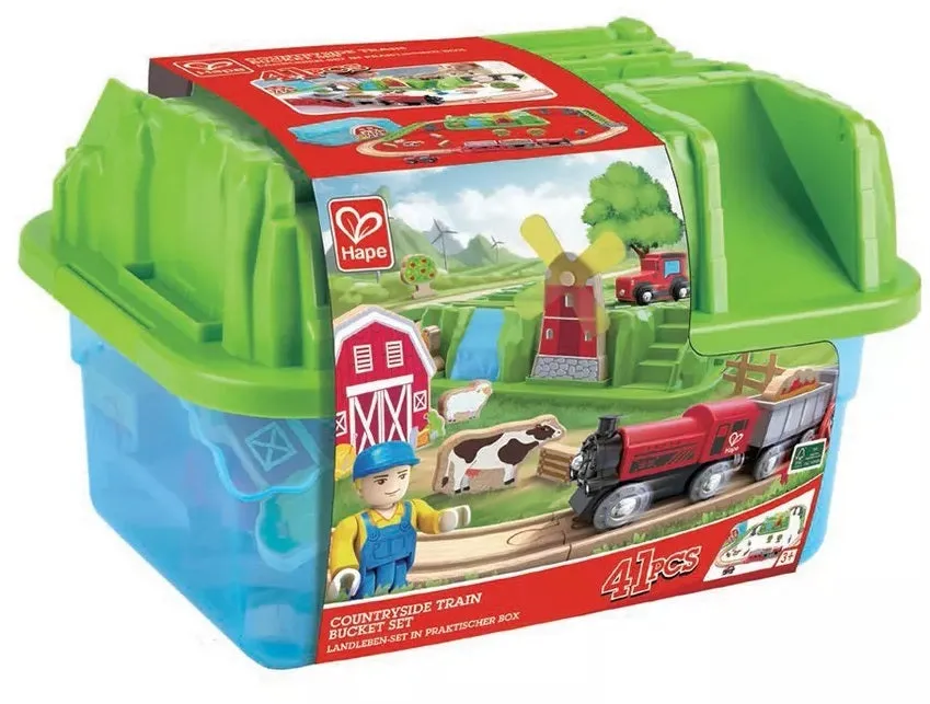 Hape Countryside Train Bucket Set