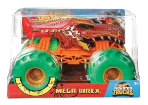 Hot Wheels 1:24 Monster Trucks Mega-Wrex Green Wheels