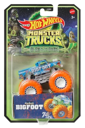 Hot Wheels 1:64 Glow In The Dark Monster Trucks 4X4X4X Bigfoot