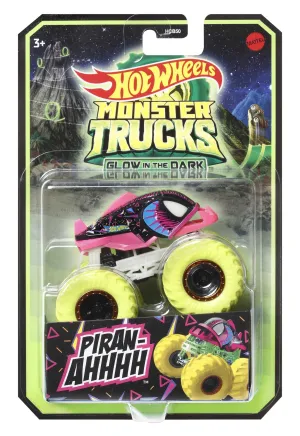 Hot Wheels 1:64 Glow In The Dark Monster Trucks Piran-Ahhhh