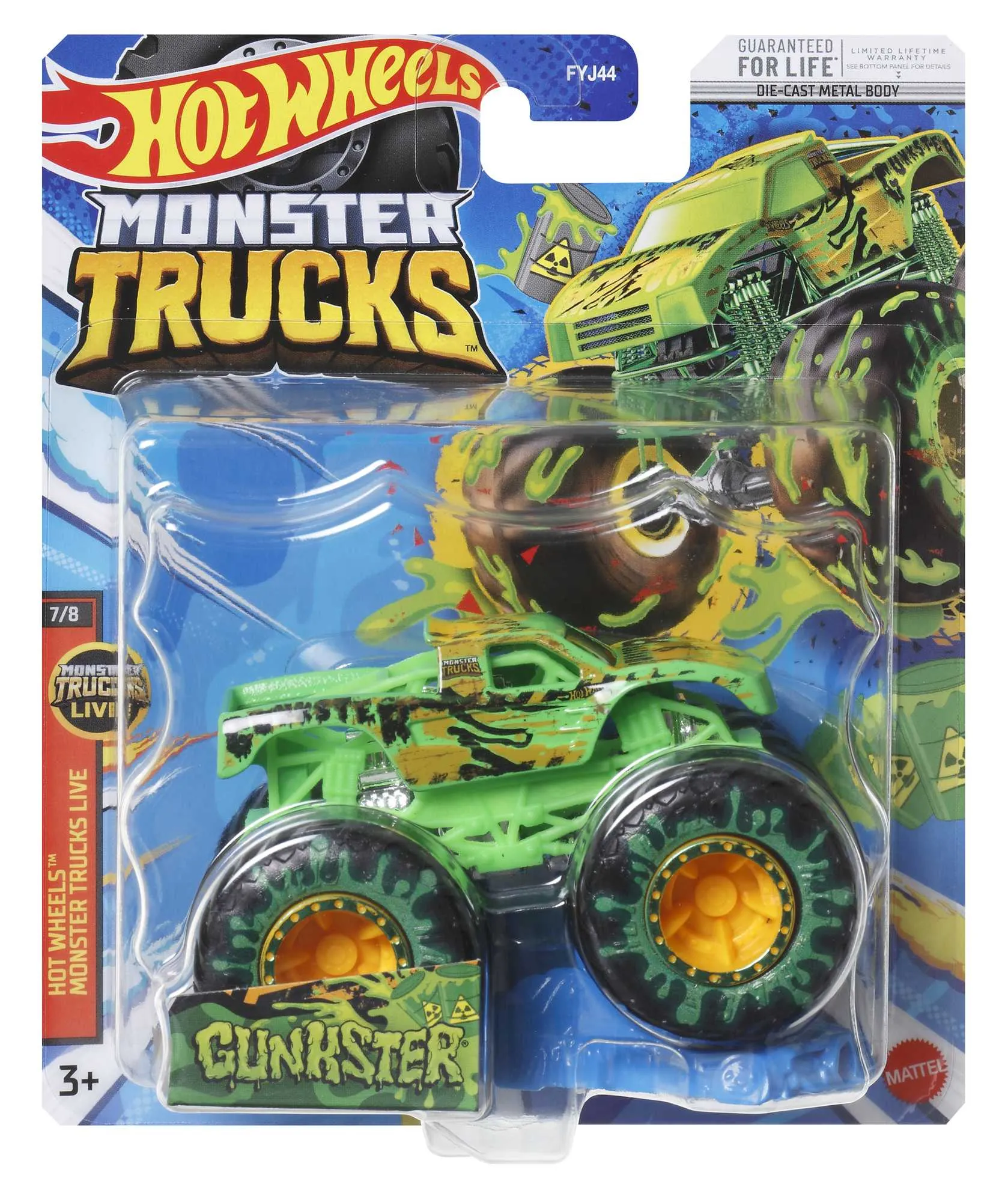 Hot Wheels 1:64 Monster Trucks 2023 Monster Trucks Live 7/8 Gunkster