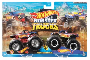 Hot Wheels 1:64 Monster Trucks Demolition Doubles Hot Wheels Racing 4 Vs Hot Wheels Racing 1