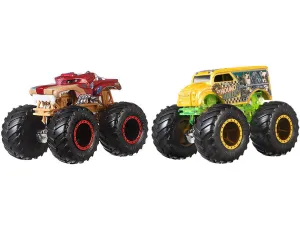 Hot Wheels 1:64 Monster Trucks Demolition Doubles Hotweiler Vs Hound Hauler