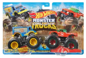 Hot Wheels 1:64 Monster Trucks Demolition Doubles Monster Portions Vs Sriracha