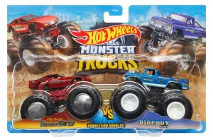 Hot Wheels 1:64 Monster Trucks Demolition Doubles Monstervette Vs Bigfoot