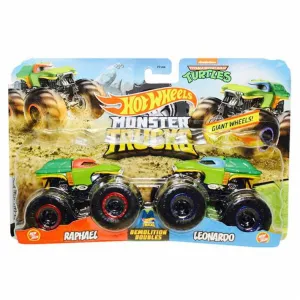 Hot Wheels 1:64 Monster Trucks Demolition Doubles Raphael Vs Leonardo