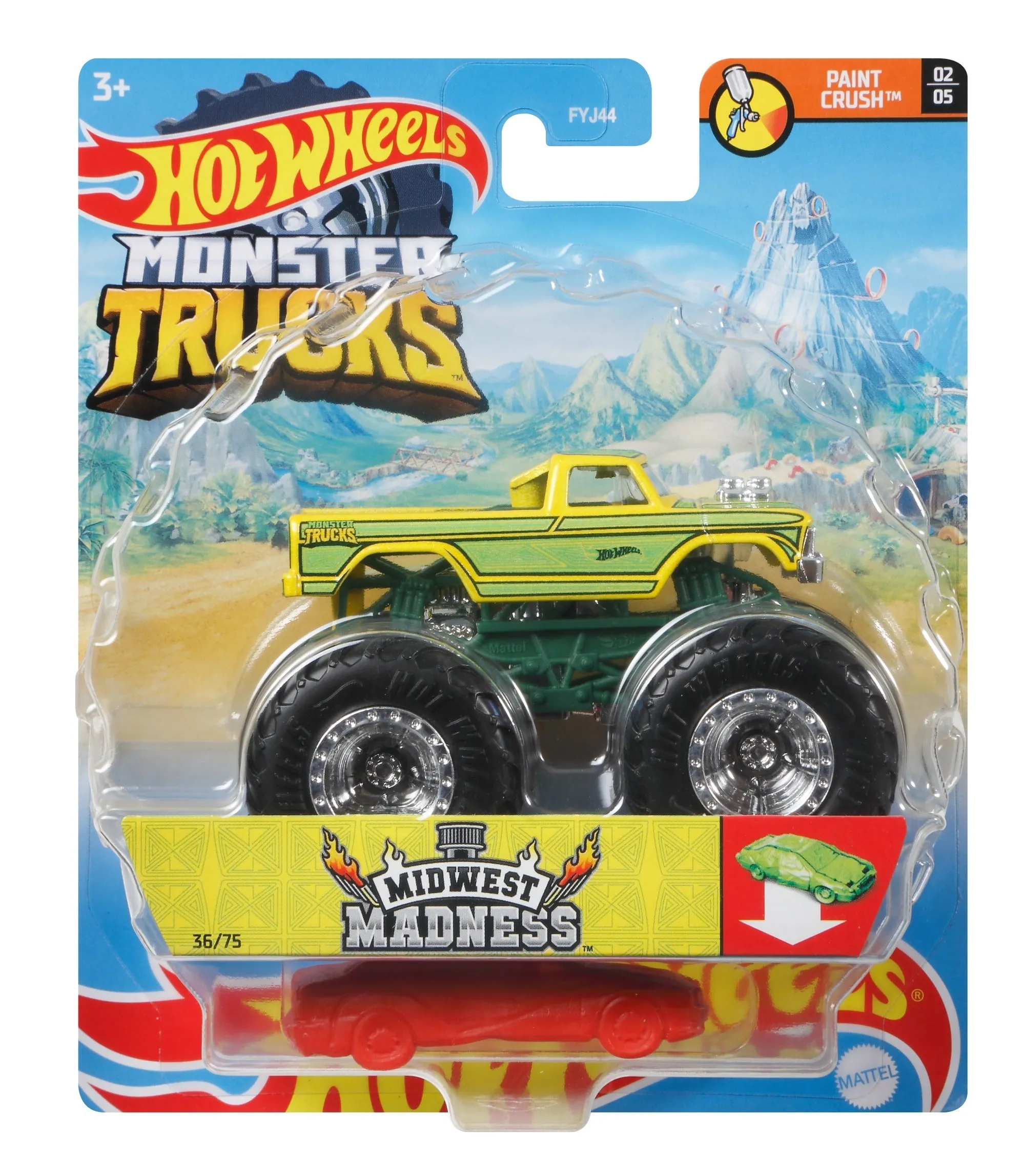 Hot Wheels 1:64 Monster Trucks Paint Crush 2/5 Midwest Madness