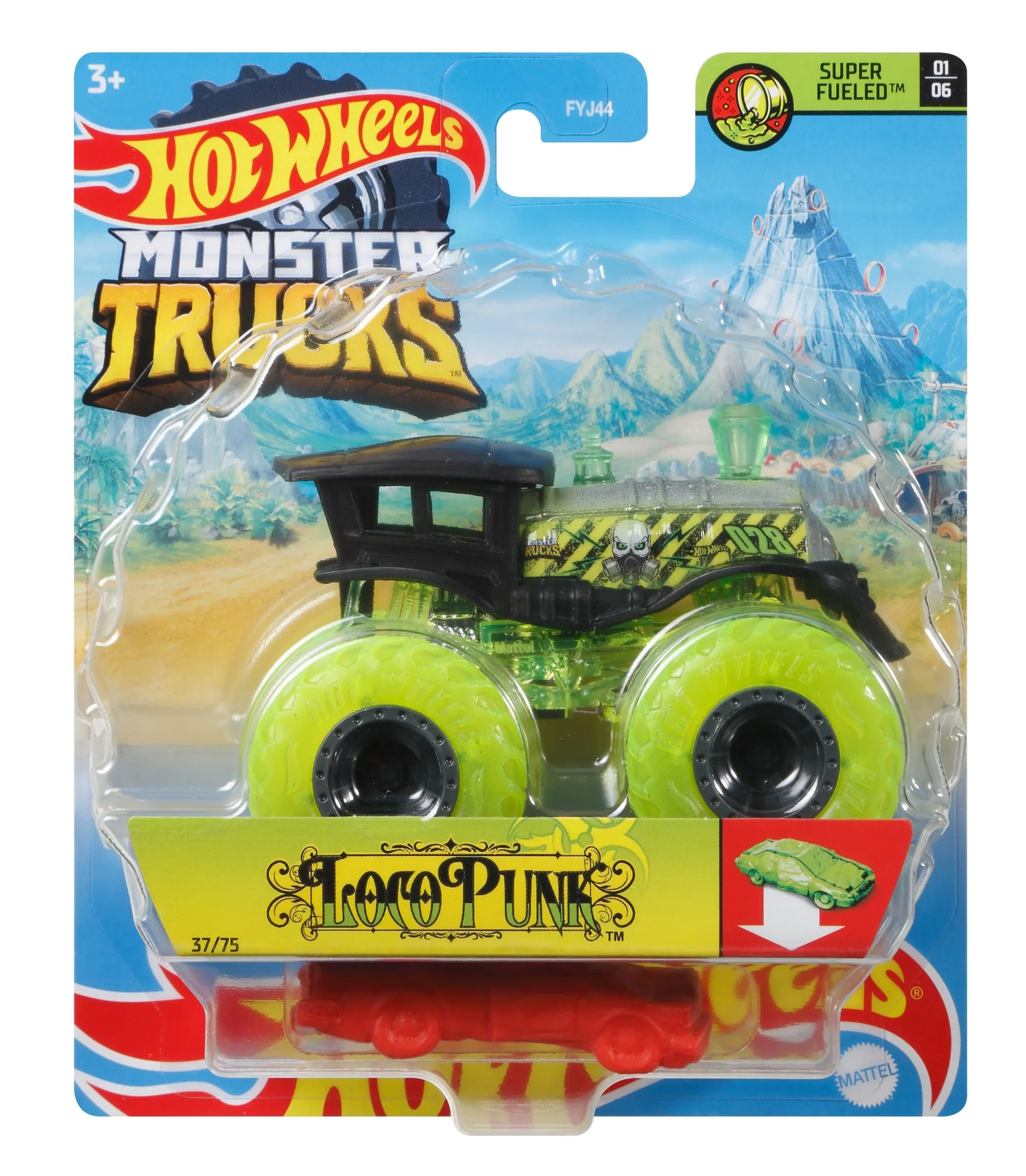 Hot Wheels 1:64 Monster Trucks Super Fueled 1/6 Loco Punk