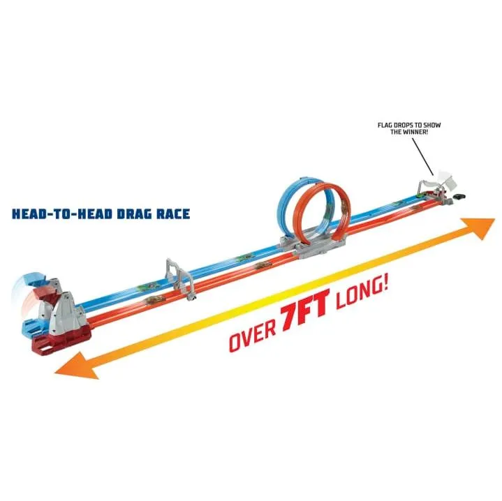 Hot Wheels Action Double Loop Dash Track Set