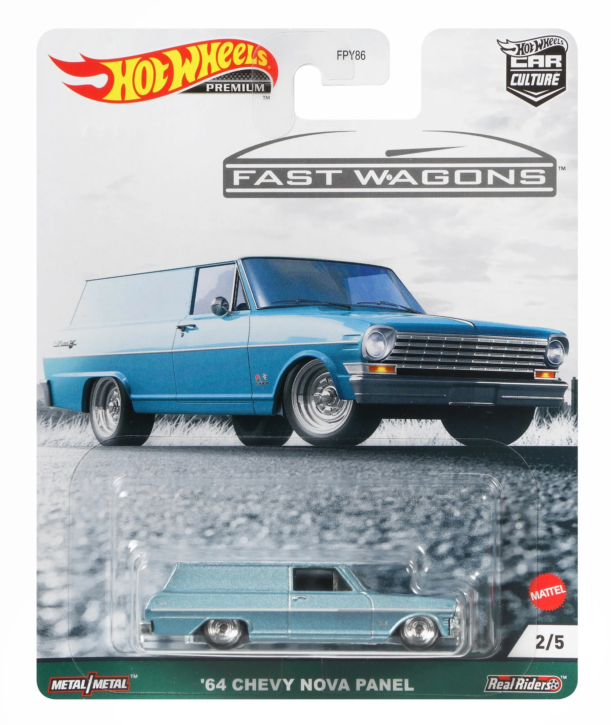 Hot Wheels Car Culture Circuit Legends Fast Wagons 2/5 '64 Chevy Nova Panel 2/5