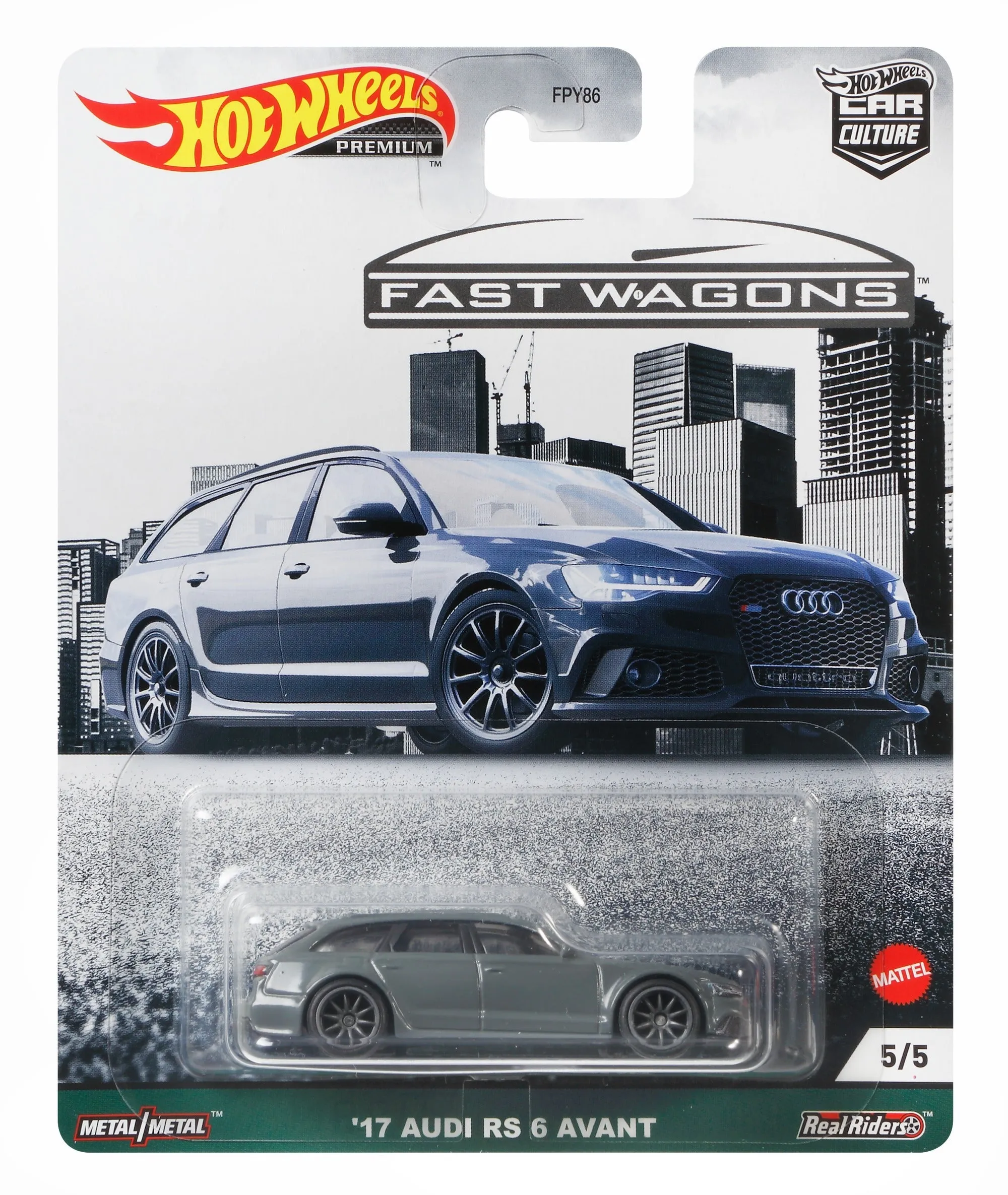 Hot Wheels Car Culture Fast Wagons 5/5 '17 Audi Rs 6 Avant
