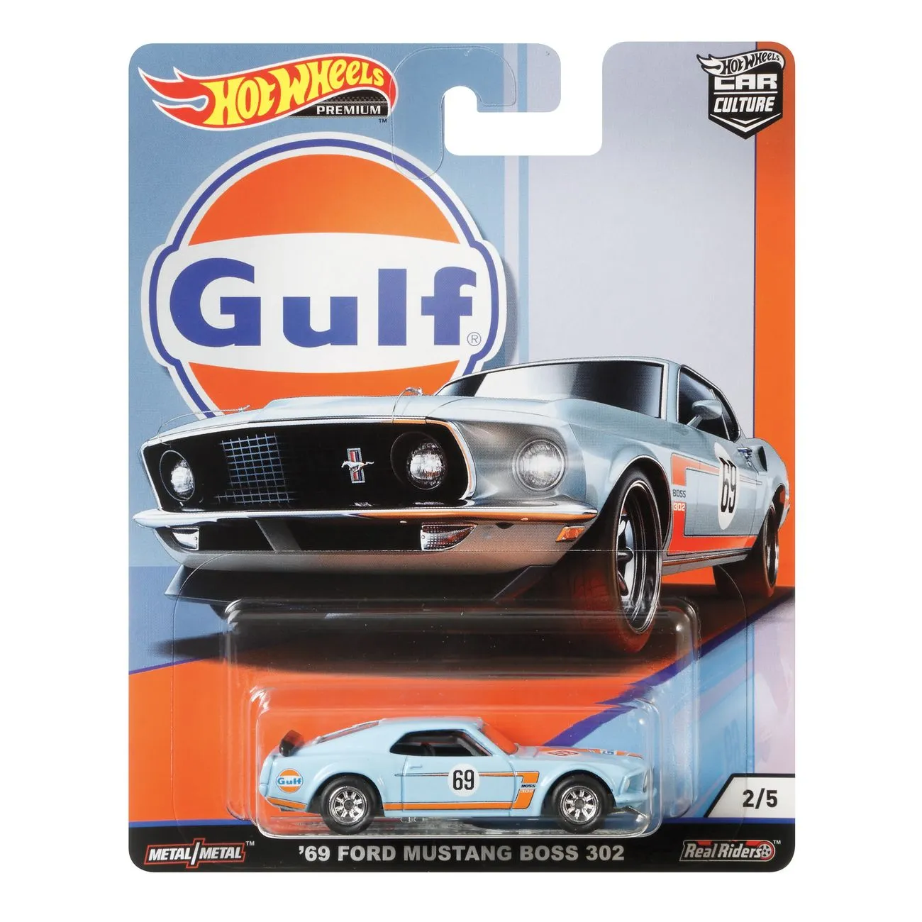 Hot Wheels Car Culture Gulf Racing 2/5 '69 Ford Mustang Boss 302