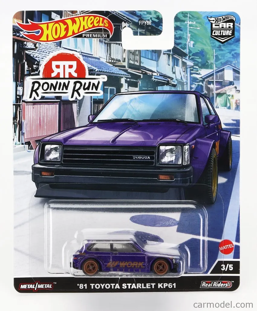 Hot Wheels Car Culture Ronin Run 3/5 '81 Toyota Starlet Kp61