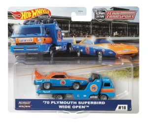Hot Wheels Car Culture Team Transport #18 '70 Plymouth Superbird Wide Open