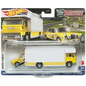 Hot Wheels Car Culture Team Transport #39 Mercedes-Benz 300 Sel 6.8 Amg & Fleet Flyer