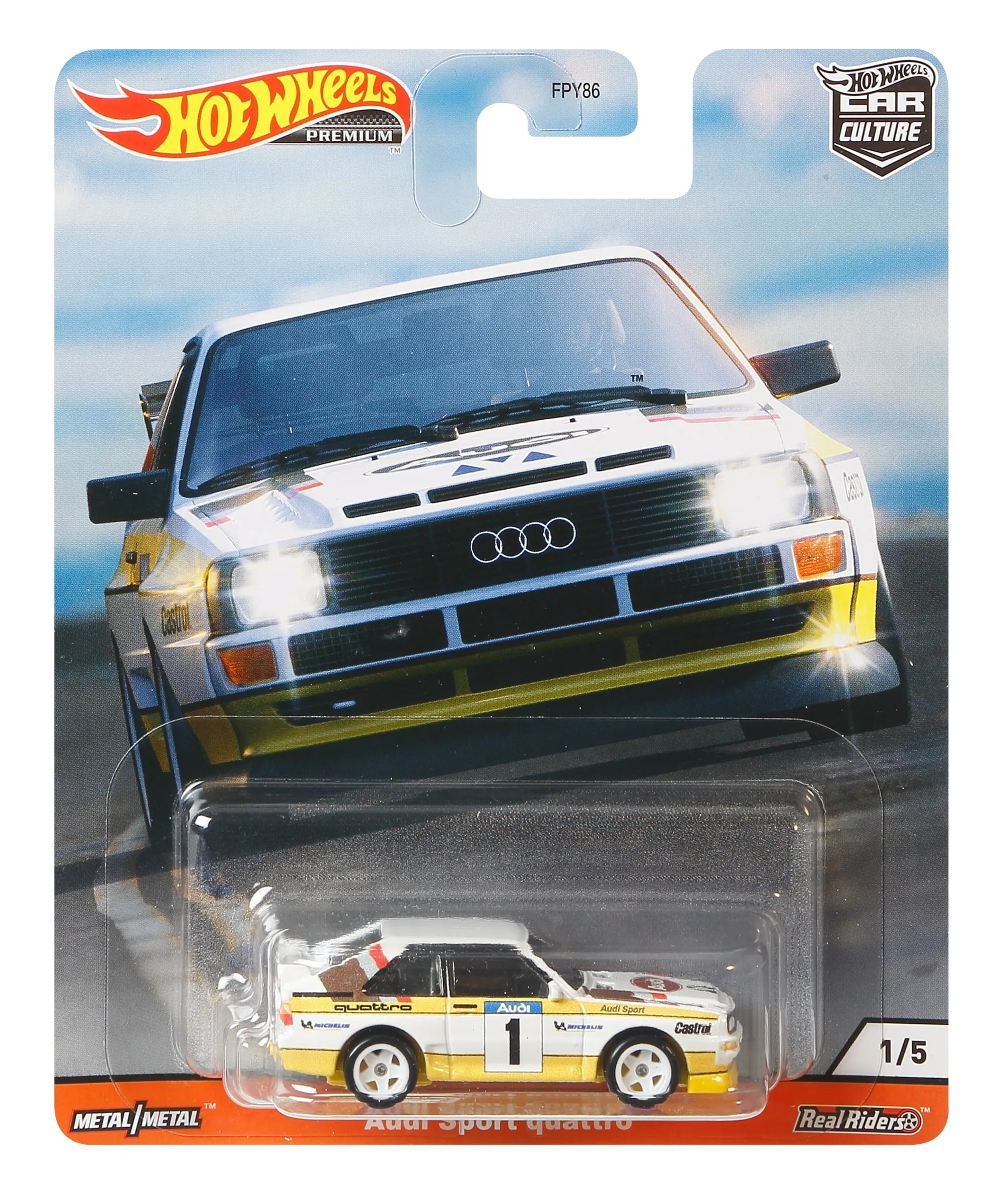 Hot Wheels Car Culture Thrill Climbers Audi Sport Quattro 1/5