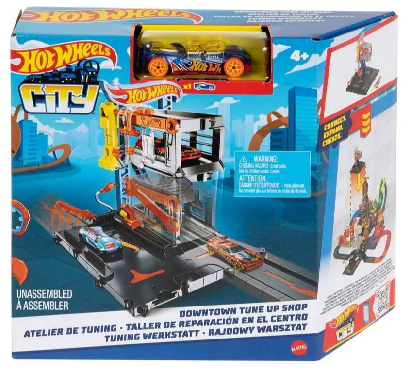 Hot Wheels City Downtown Tune Up Shop Playset