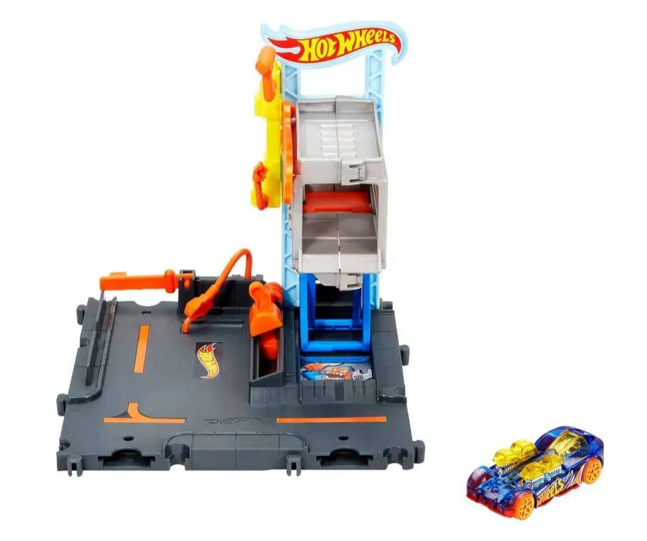 Hot Wheels City Downtown Tune Up Shop Playset