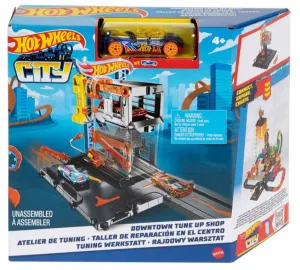 Hot Wheels City Downtown Tune Up Shop Playset