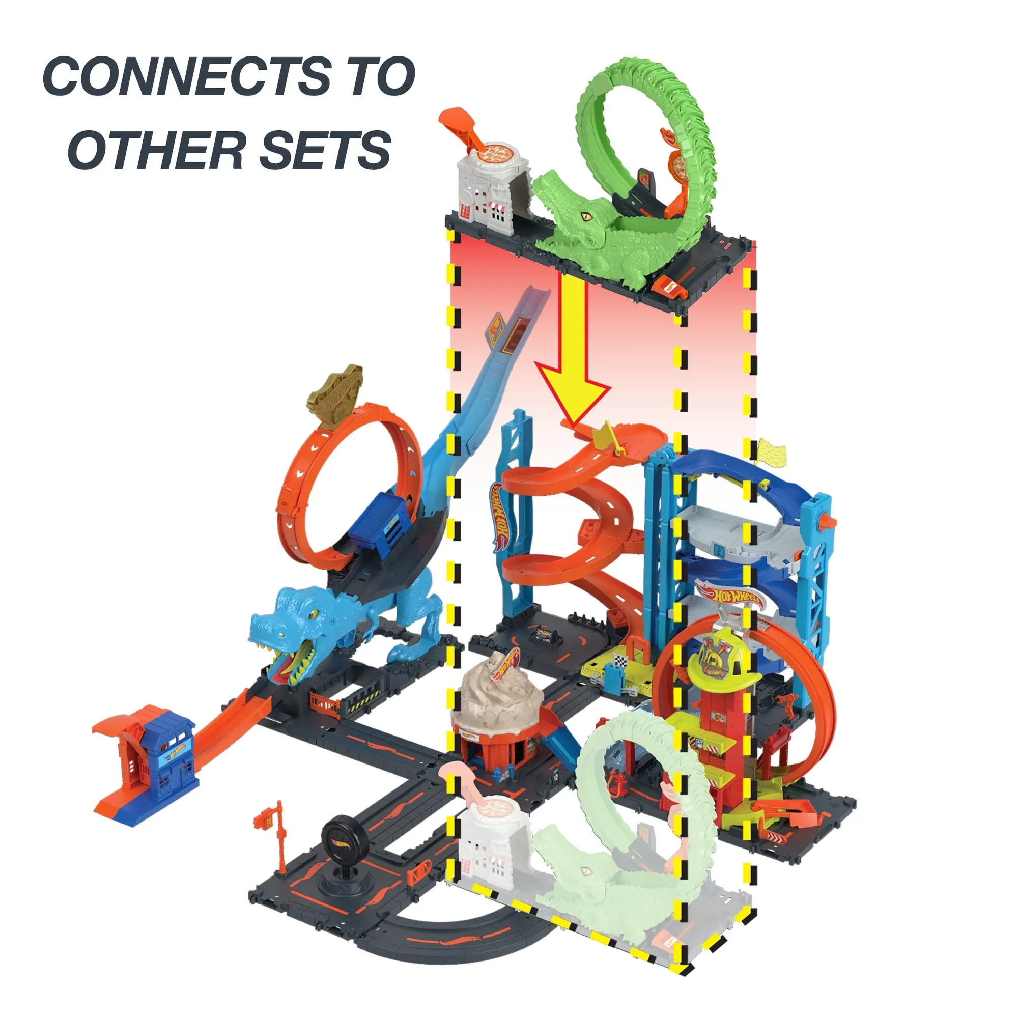 Hot Wheels City Gator Loop Attack Playset
