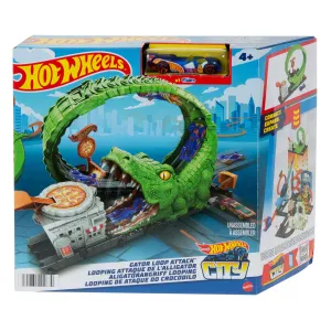 Hot Wheels City Gator Loop Attack Playset